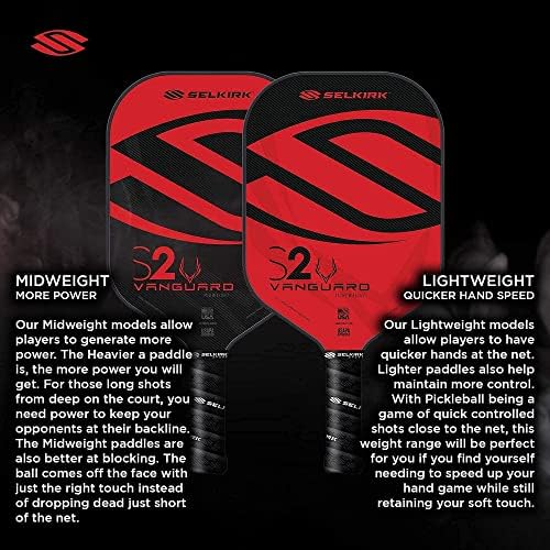 Selkirk Sport Vanguard Hybrid Pickleball Paddle | Carbon Fiber Pickleball Paddle with a Polypropylene X5 Core | Pickleball Rackets - Image 4
