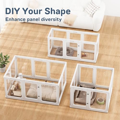 Jalove Cercadinho Transparente Para Cães, Cercadinho De Plástico Acrílico Para Animais De Estimação