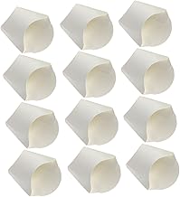 Abaodam 150 Pçs Caixa De Batatas Fritas Copo De Charcutaria Comida Charcutaria Cones Hambúrguer Titular Batatas Fritas Copo Kraft Pepita Lanches Recipiente Pequeno Saco De Batata Frita