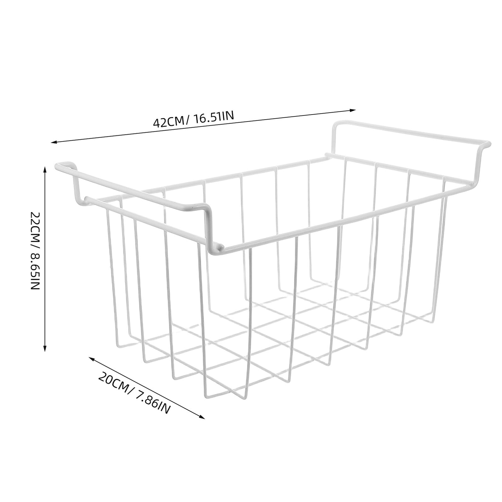 COLLBATH 3 piezas Organizadores para Congelador Cestas Colgantes de Malla Ventiladas Resistentes para Almacenamiento Profundo Frigorífico y Arcón