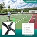 PROGOAL Professional Tennis Net 42FT Heavy Duty Double-Layer Nylon Net High Strength Non-Deforming Standard Replacement Tennis Net with 2 Fiberglass Dowels Compatible with All Standard Tennis Posts
