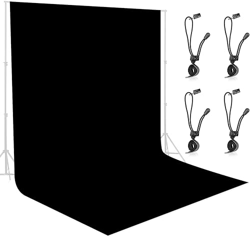 Telón de fondo negro de 10 x 10 pies, cortina de fondo negro para fotos, tela de poliéster Chromakey para fotografía, fondo negro resistente a las disponible en Yaxa Peru