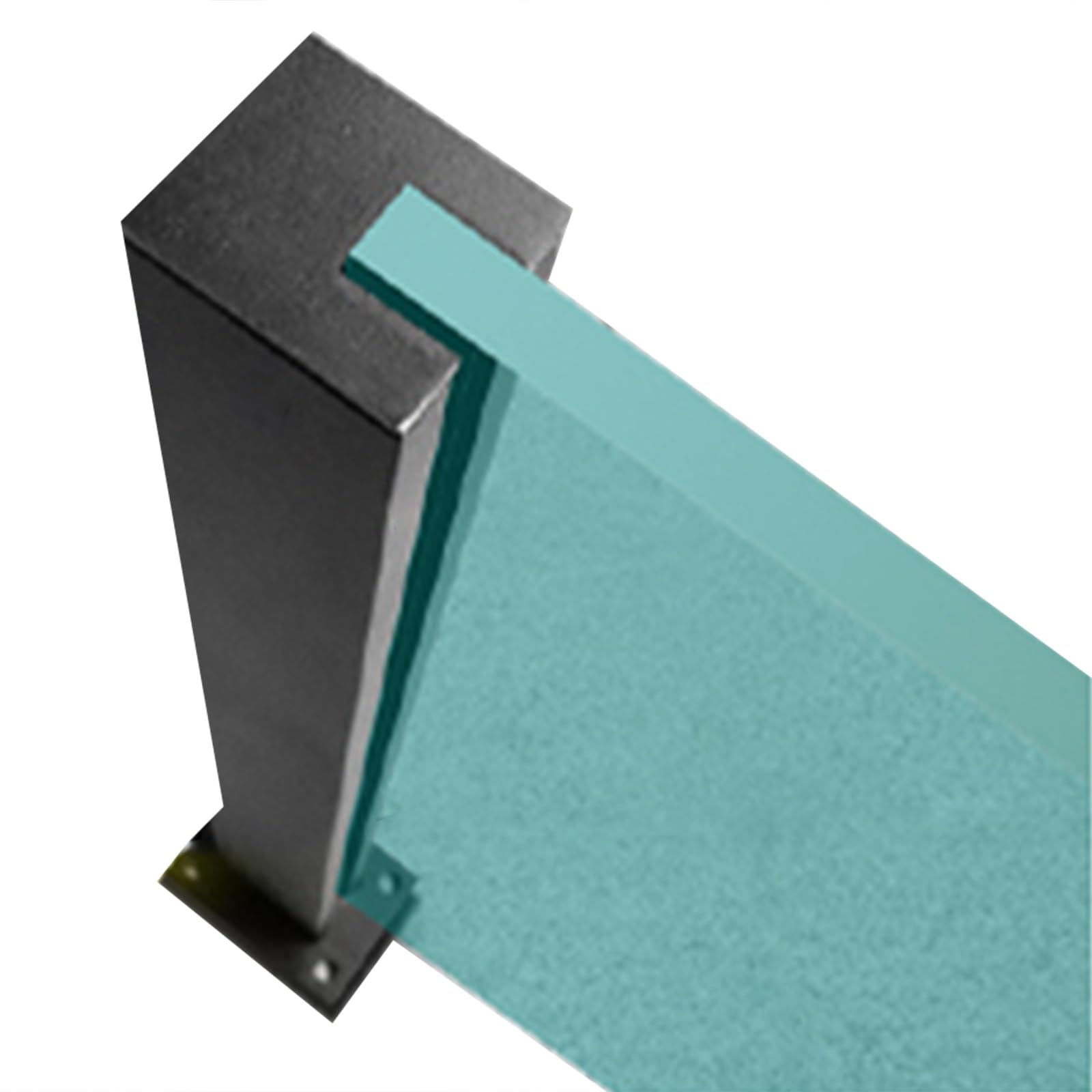 Nowoczesne tralki balkonowe 90 cm słupki Raili z wewnętrznym zaciskiem szczelinowym wiatroszczelne szare kolumny do paneli 30 cm 60 cm 120 cm 150 cm – i balustrada Slish S