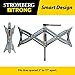 Stromberg Carlson JBP-T217.2 Tandem Axle T-Chock - Heavy Duty RV Wheel Chocks & Tire Stabilizers - Camper Wheel Chock Scissor Stabilizers for RVs, Trailers, and Campers- Fits Tires 2