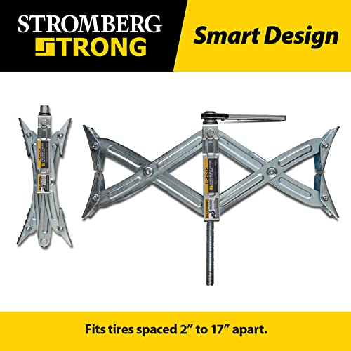 Stromberg Carlson JBP-T217.2 Tandem Axle T-Chock - Heavy Duty RV Wheel Chocks & Tire Stabilizers - Camper Wheel Chock Scissor Stabilizers for RVs, Trailers, and Campers- Fits Tires 2"-17" Apart 2-Pack by Stromberg Carlson - Image 2