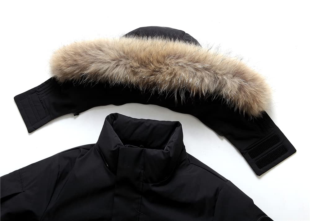 PYTRXGBO Giacca calda da uomo in inverno con giacca rossa spessa bianca da uomo, Rosso, Medium