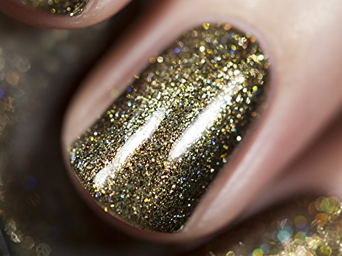Image of ILNP Caesar - Deep Olive Holographic Metallic Nail Polish