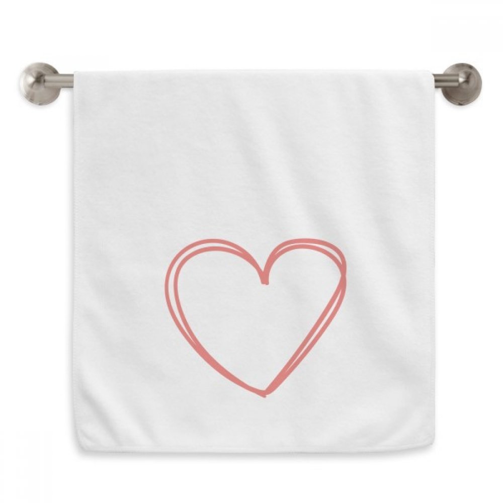 Serviettes Double Coeur Lignes Diadème 13x29 Blanc pour visage et mains