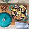 Crock-Pot Artisan 7-Quart Round Dutch Oven – Teal Ombre, Enameled Cast Iron Oven Safe Cookware #2