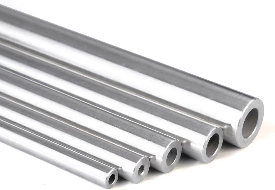 Aluminum Round Tubing Seamless Straight Pipes, 3pcs Seamless Aluminum Pipe, 20 Inch 9/9.5mm OD Aluminum Alloy Conduit, for Heat Transfer Hollow Aluminum Shaft(9 x 2mm)