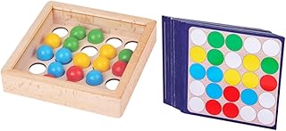 Toyvian 1 Conjunto Bola Quebra-Cabeça De Madeira Quebra-Cabeças De Madeira Quebra-Cabeças Quebra-Cabeças Dedo Rolando Bolas Pré-Escolar Criativo Dedo Bolas Número Educacional