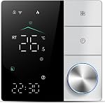 Zerodis Smart Thermostat for Floor Heating Thermostat Wireless Internet AI Smart Learning APP Control Programmable with LED Touch (White)