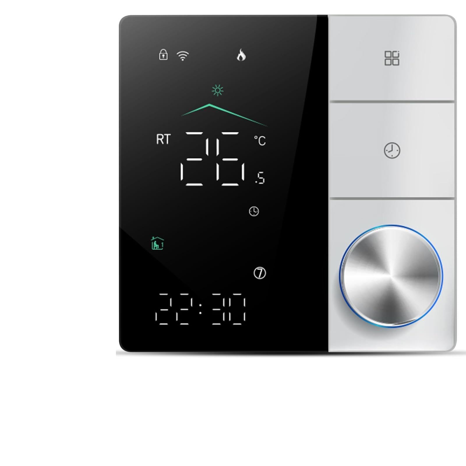 Marhynchus Termostato Intelligente WiFi Termostato Digitale Programmabile per Riscaldamento A Pavimento A Film da 95 A 240 V 16 A Apprendimento AI Controllo Remoto Tramite App da 41 A 95 F per Casa