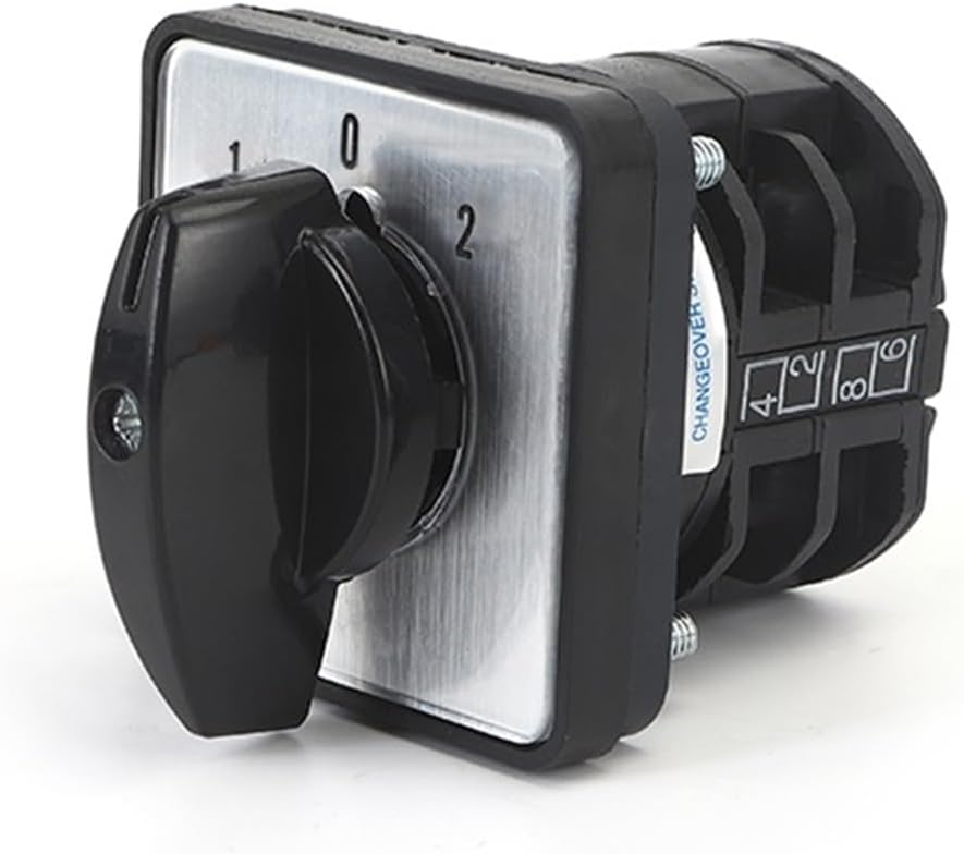 LW8D-10 3 Positions 1-4 Phases 10A 1-0-2 Panel Mounting Cam Changeover Switch Reversing Switch Rotary D101.1 D202.2 D303.3(10A D404.4)