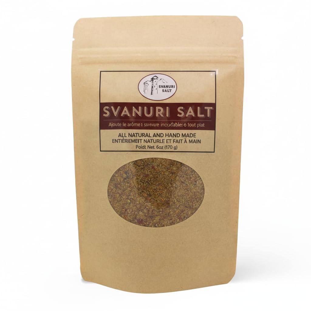 Svanuri Salt 6oz / 170g - All Natural Hand Made Georgian Cuisine Seasoning - Ad Exquisite Flavor - Friendly to Reduced Sodium Diets - Vegan Safe, No Preservatives or Fillers, Non-GMO