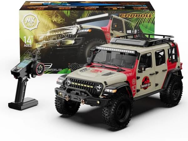 Helidirect Rlaarlo 1/7 Scale 4WD & 2WD Brushed RC Crawler MK-07 AWD Remote Control Car, RC Car, RC Rock Crawler Off-Road Scale 1/7 RTR Model for Adults (Hand-Painted)