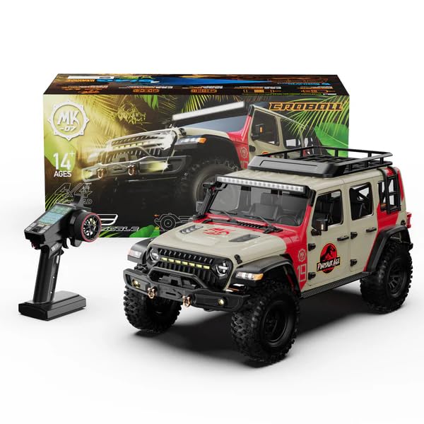 Helidirect Rlaarlo 1/7 Scale 4WD & 2WD Brushed RC Crawler MK-07 AWD Remote Control Car, RC Car, RC Rock Crawler Off-Road Scale 1/7 RTR Model for Adults (Hand-Painted)