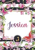 Jessica: Carnet de notes A5 | Prénom personnalisé Jessica | Monogramme : J | Cadeau d'anniversaire pour fille, femme, maman, copine, sœur ... | 120 pages lignée, Petit Format A5 (14.8 x 21 cm)