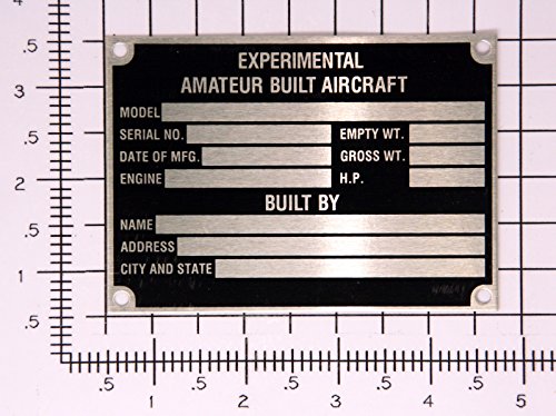 Placa de identificación para aeronaves de acero inoxidable miniatura 2