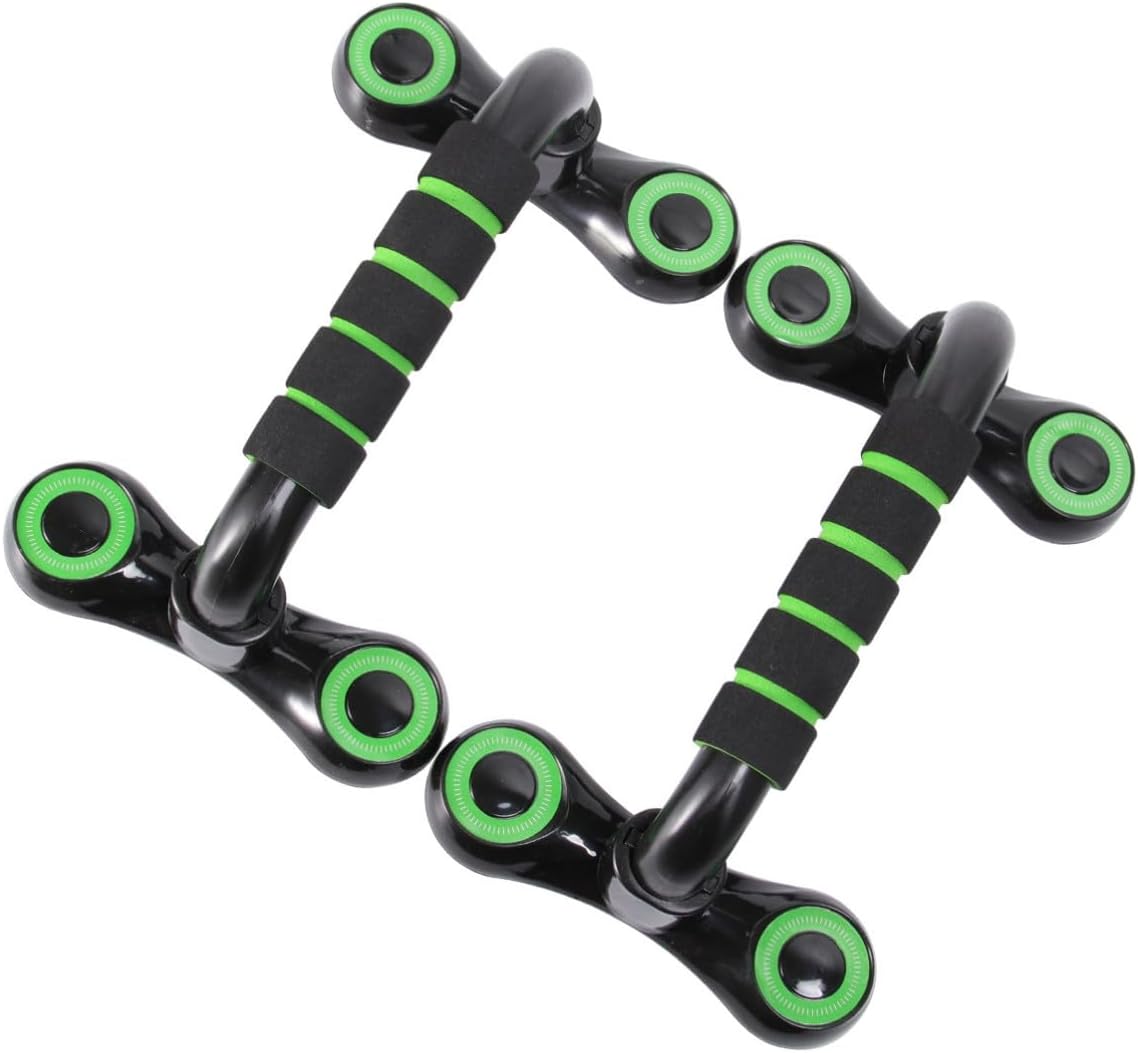 TEHAUX 1 Pair Portable Pushup Bars with Anti-slip Abs Handles Lightweight Push-up Stands for Strength Training and Pushup Workout at Home Gym