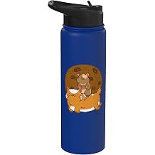 Cat Hamster Cookie Funny Pastry Hammy Owner Pet Lover Stainless Steel Insulated Water Bottle