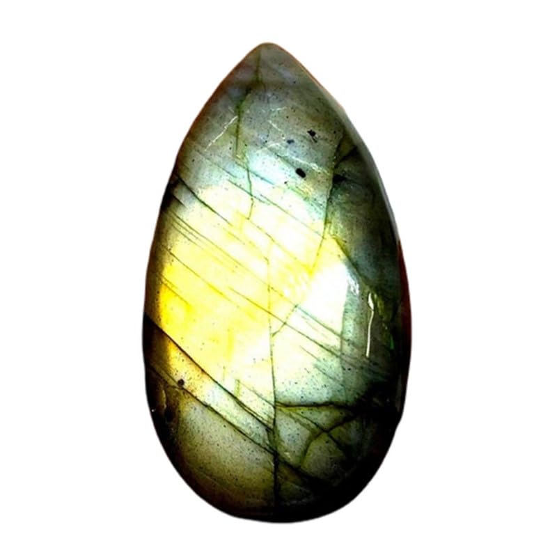 Pierre labradorite naturelle de forme poire pour créer votre bague bohème sur mesure