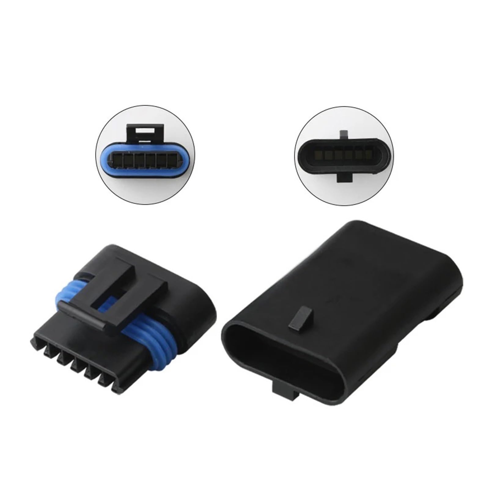 1/5/10/10/20/50 juegos de conectores impermeables compatible automóviles de 6 pines conectores macho y hembra 12066317(6p male female,5 SETS_6P)