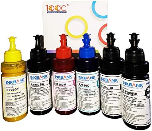 INKBANK Sublimation Ink 600ml for Inkjet Printers C68 C88 WF7610 WF7010 WF7710 WF7110 WF3640 WF3610 WF3540 Heat Press Transfer on Mugs, Plates, Shirts, Phone Cases, Mouse Pad