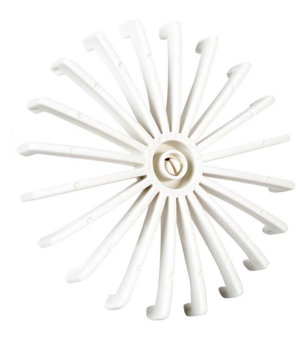 iMounTEK Rotating Tie Rack For Ties or Belts with 20 Non-Slip Hooks (2 Pack) (White)