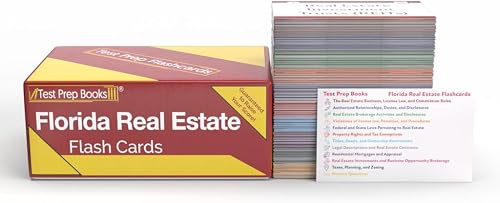 Florida Real Estate Exam Prep Study Cards 2026-2027: Review and Practice Test Questions for the Florida Real Estate License Exam [Full Color Cards]