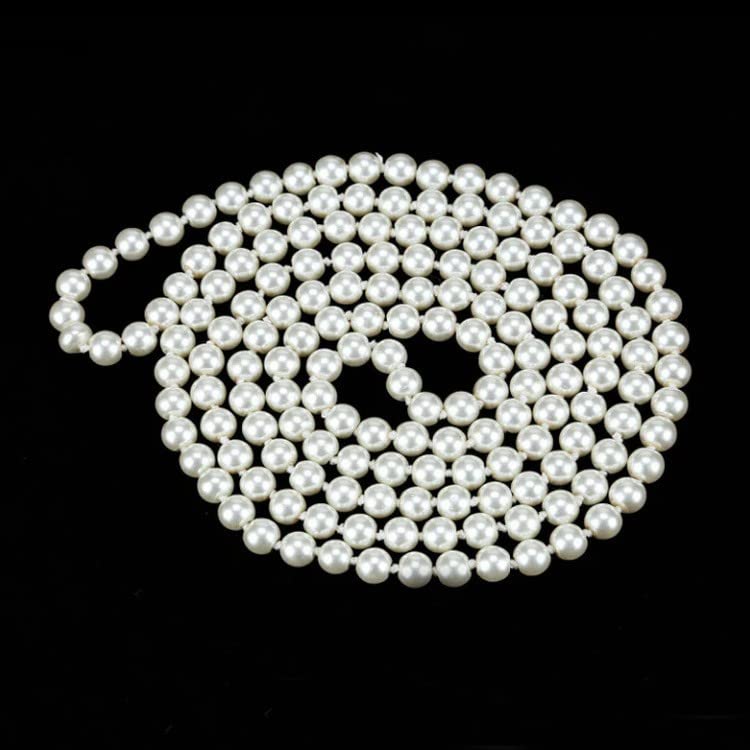 1920s Long Fake Pearls Strand Necklace Layered Retro Vintage Imitation Round Beaded Ball for Women Flapper Party Halloween Jewelry Mother's Day Gift