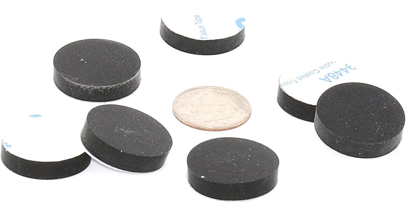 3/4" Diameter x 3/16” Height, Adhesive Backed Round Rubber Feet for Game Consoles,Joysticks, Computing Equipment, Small Speakers. DC-1 (8)
