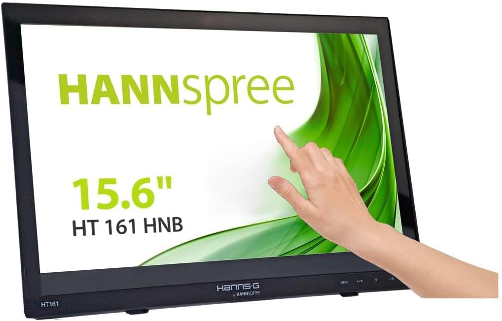 Hannspree HT161HNB 15.6-Inch Multi-Touch Screen HDMI Hard Glass Monitor - Black
