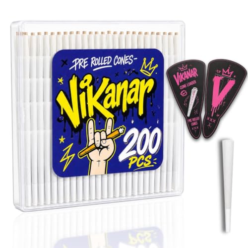 #VerdientProvisionen<br>200 Cones XXL Vorgedrehte Hülsen Weiß Konische 110mm KING SIZE Pre Rolled/Vorgerollte Blättchen/Longpapers mit 26 mm Filtertip