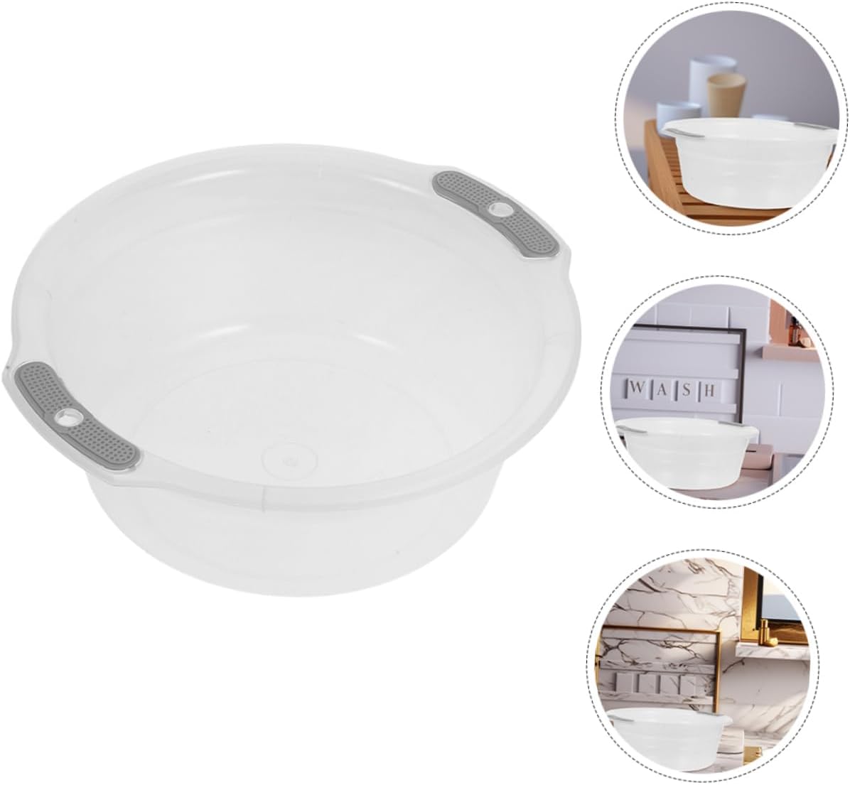 13 Inch Round PP Wash Basin for Face, Laundry, Home Use