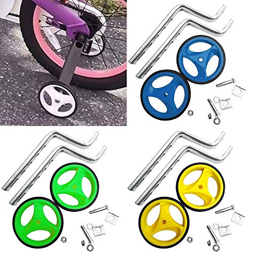 Ruedas de entrenamiento universales para bicicleta, 1 par, ruedas fijas Castor, para bicicletas infantiles de 12-20 pulgadas, color azul miniatura 2