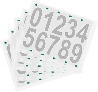 Garneck 5 Sheets Trash Can Stickers Outdoor Trash Bin Reflective Sticker Adhesive Stickers Address Mailbox Numbers Mailbox Numbers Decals Adhesive Numbers for Wheelie Bins Mailbox Sticker