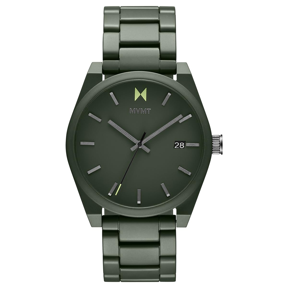 MVMT Ceramic Element Men Trendy Analog Watches, Matte Green Dial, 43 Mm, Modern, Green Band (B0CB1YPQXX) Amazon Price History, Amazon Price Tracker