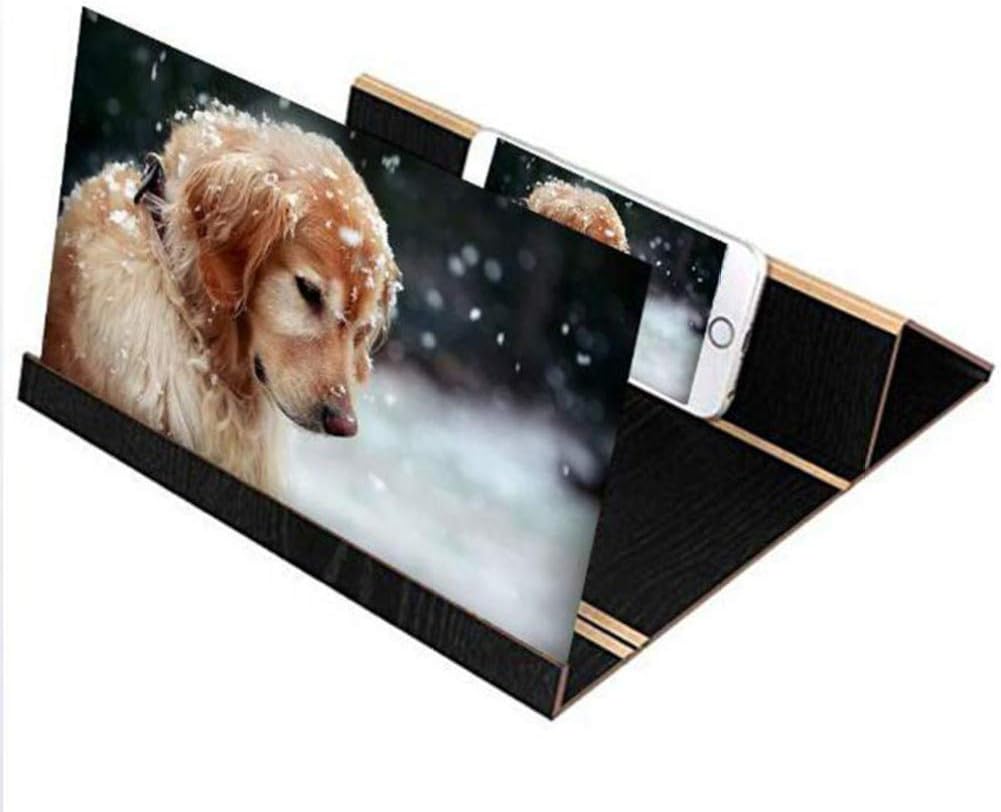 Magnifier,12 Inches 3D Smart Mobile Phone Movies Screen Amplifier with Foldable Holder Stand for Any Smartphone and iPhone a/B