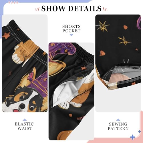 ZZXXB Witch Puppy Dogs Boys Long Pants Soft Trousers Elastic Waist Kids Lounge Bottoms with Pockets S-XL4