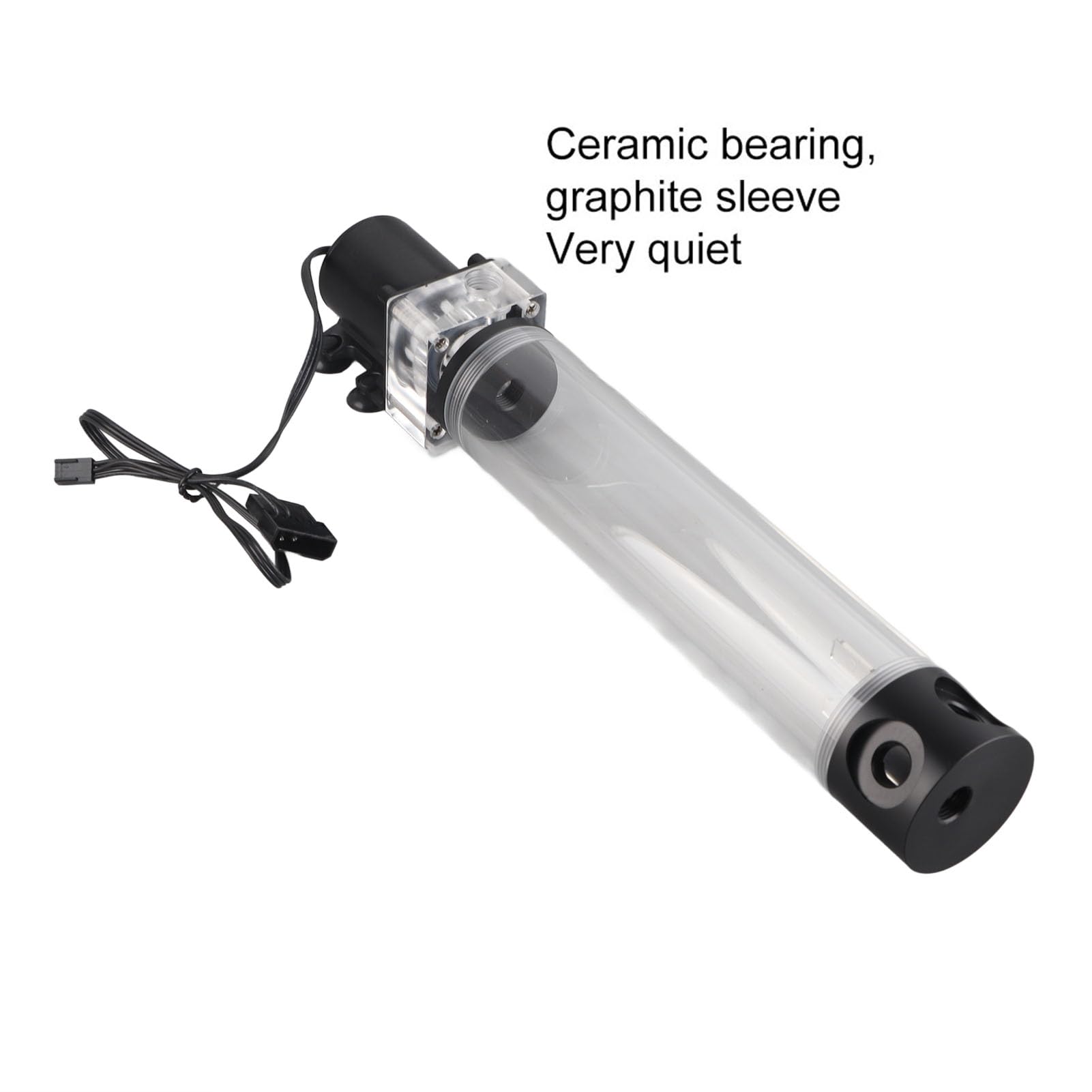Jiawu CPU-Wasserkühlungspumpensystem, 12 V, 19 W, 800 L/h Durchfluss, Leises Keramiklager, Computer-Wasserkühlungstank-Reservoir mit G1/4-Gewindehalterung für PC, DIY-Gaming-Deskt