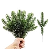 EchoDone 20pcs Artificial Pine Picks Garland for Christmas Pine Branches Flower Arrangements Wreaths and Holiday Decorations