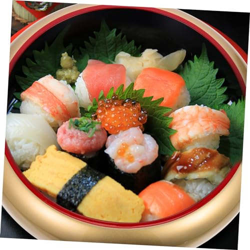 Plato Redondo de Sushi de Plástico PRETYZOOM miniatura 6
