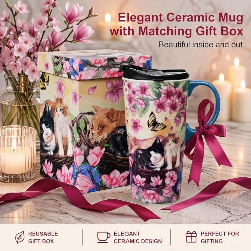 Mug de Cerámica para Viaje 17oz con Tapa y Asa miniatura 7