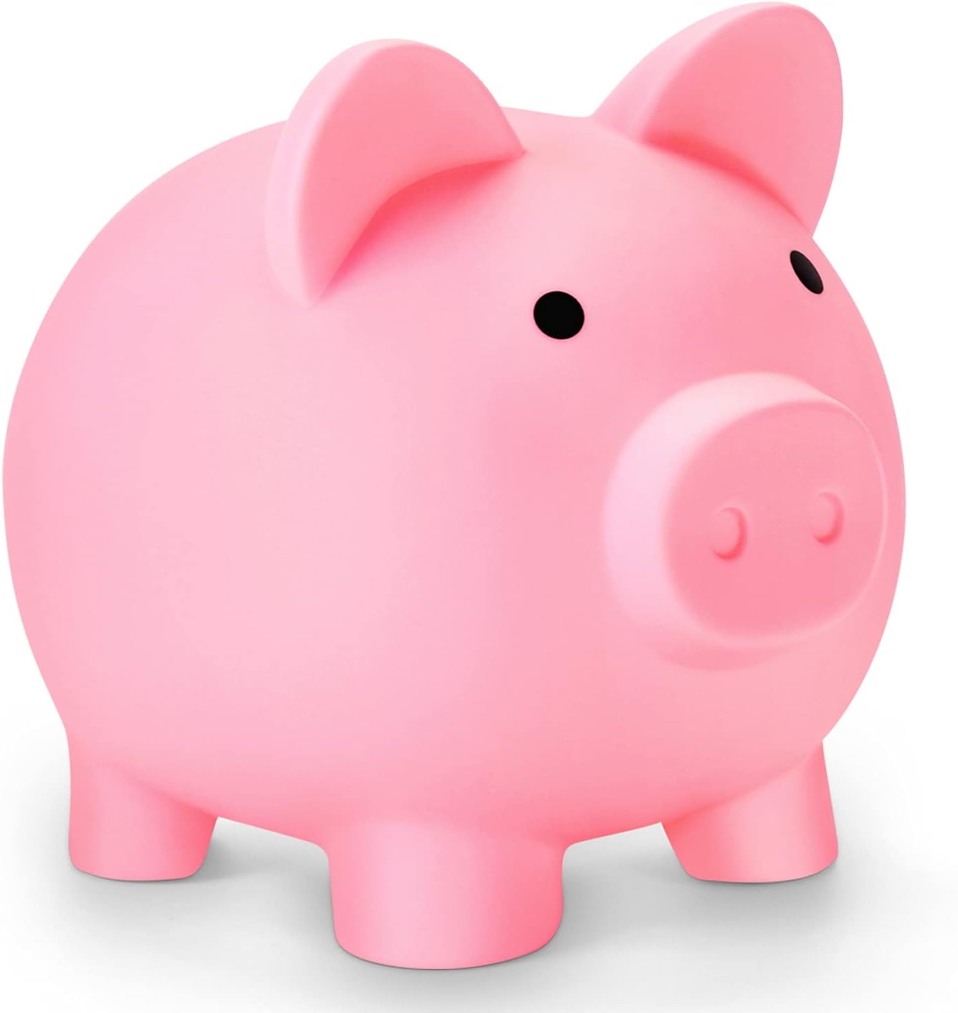 Adsoner Piggy Bank, Plastic Money Savings Box, Cash Collection Coin Bank for Kids Child Toy Gift (Pink, X-Large)