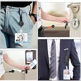 Meekye Breloczek do kluczy 1/2/3 szt., wysuwany klucz z linką stalową 60 cm, uchwyt na dowód osobisty, etui na dowód osobisty, jojo, zwijany łańcuszek na klucze z karabińczykiem, mocna sprężyna
