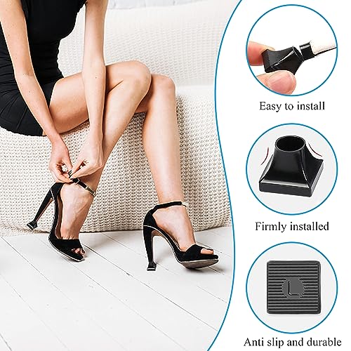 Image of Heel Protectors Heel Caps for High Heels Boot Heel Replacement for Women Walking on Grass Non-Slip Heel Covers