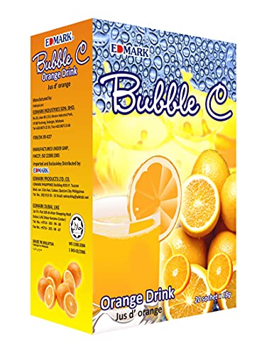 Edmark Bubble C - Bebida de naranja 20 sobres de 18 g