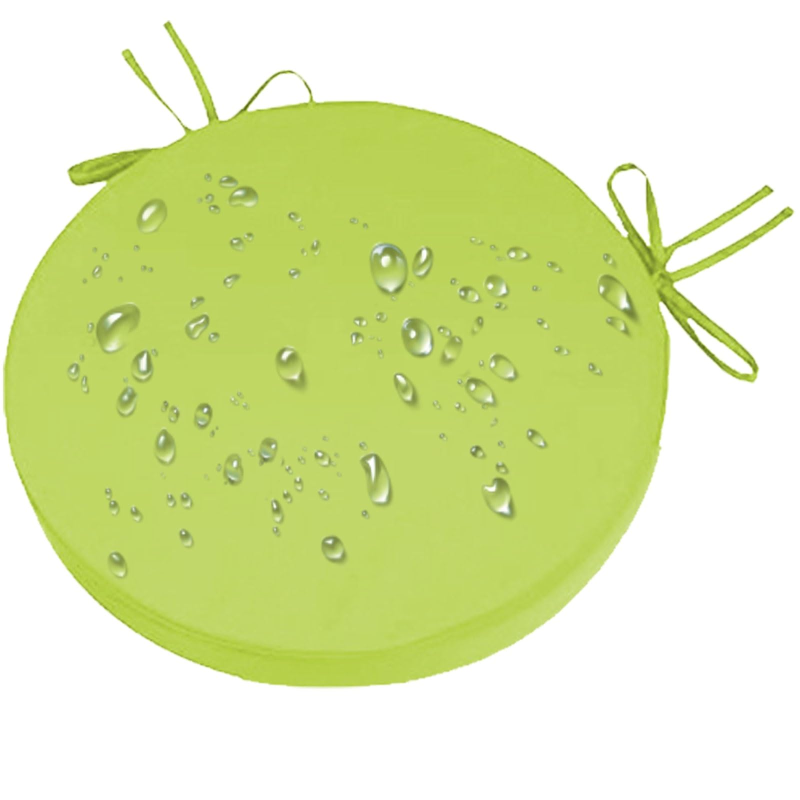 MCNDSI Set of 2/4 Round Chair Seat Cushion Outdoor Waterproof with Ties Patio Furniture Stool Cushion Pad Foam Garden Anti Slip Soft and Comfortable Office, Washable(Color 14,1PC_50*5CM)