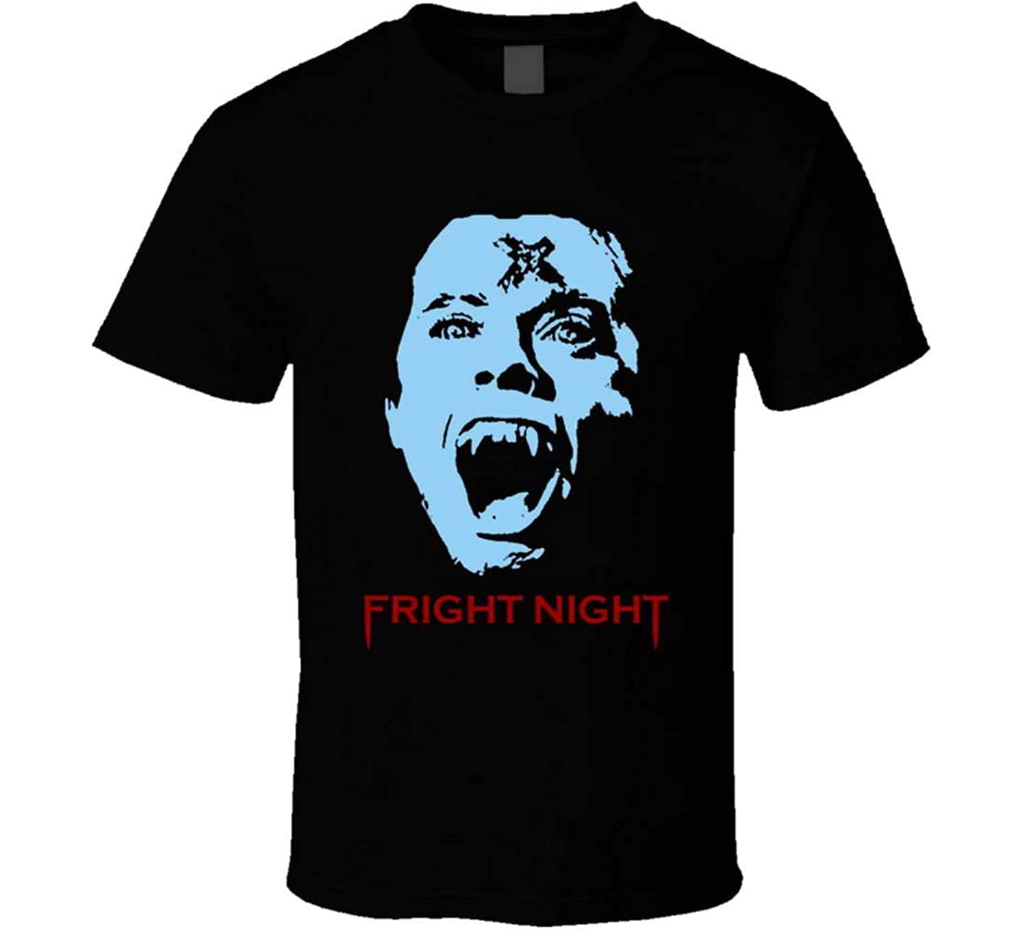 ZIYUAN Fright Night Classic Horror Film Scary face and Logo t-Shirt